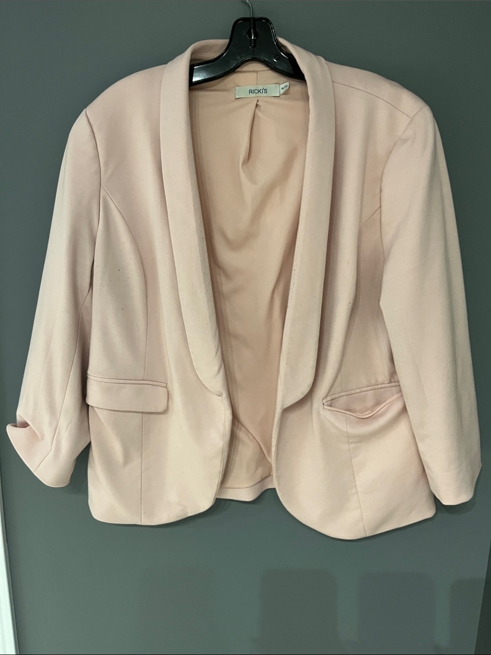 3/$30 Ricki's Pale Blush Pink boyfriend Blazer